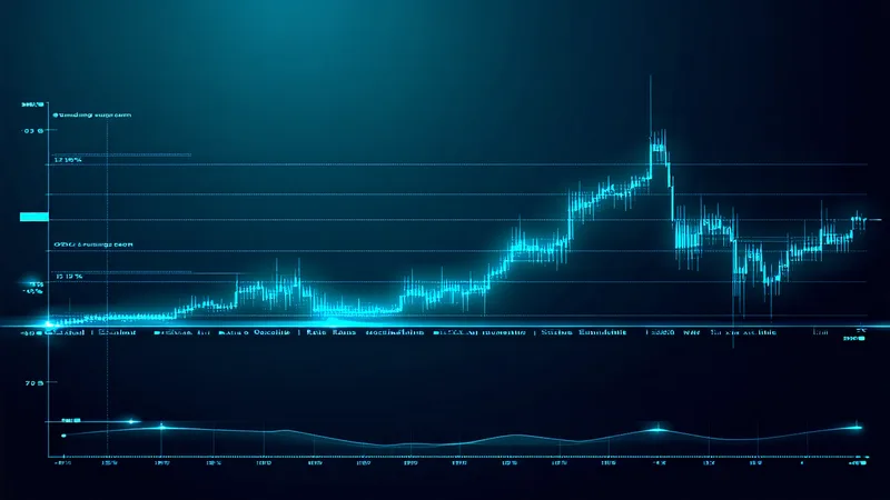 Abstract visualization of funding rate data across perpetual trading pairs